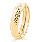 Royal Bali Collection - 9K Yellow Gold Diamond Cut Band Ring