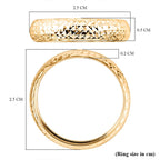 Royal Bali Collection - 9K Yellow Gold Diamond Cut Band Ring