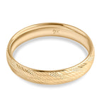 Royal Bali Collection - 9K Yellow Gold Diamond-Cut Wedding Band Ring