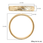 Royal Bali Collection - 9K Yellow Gold Diamond-Cut Wedding Band Ring