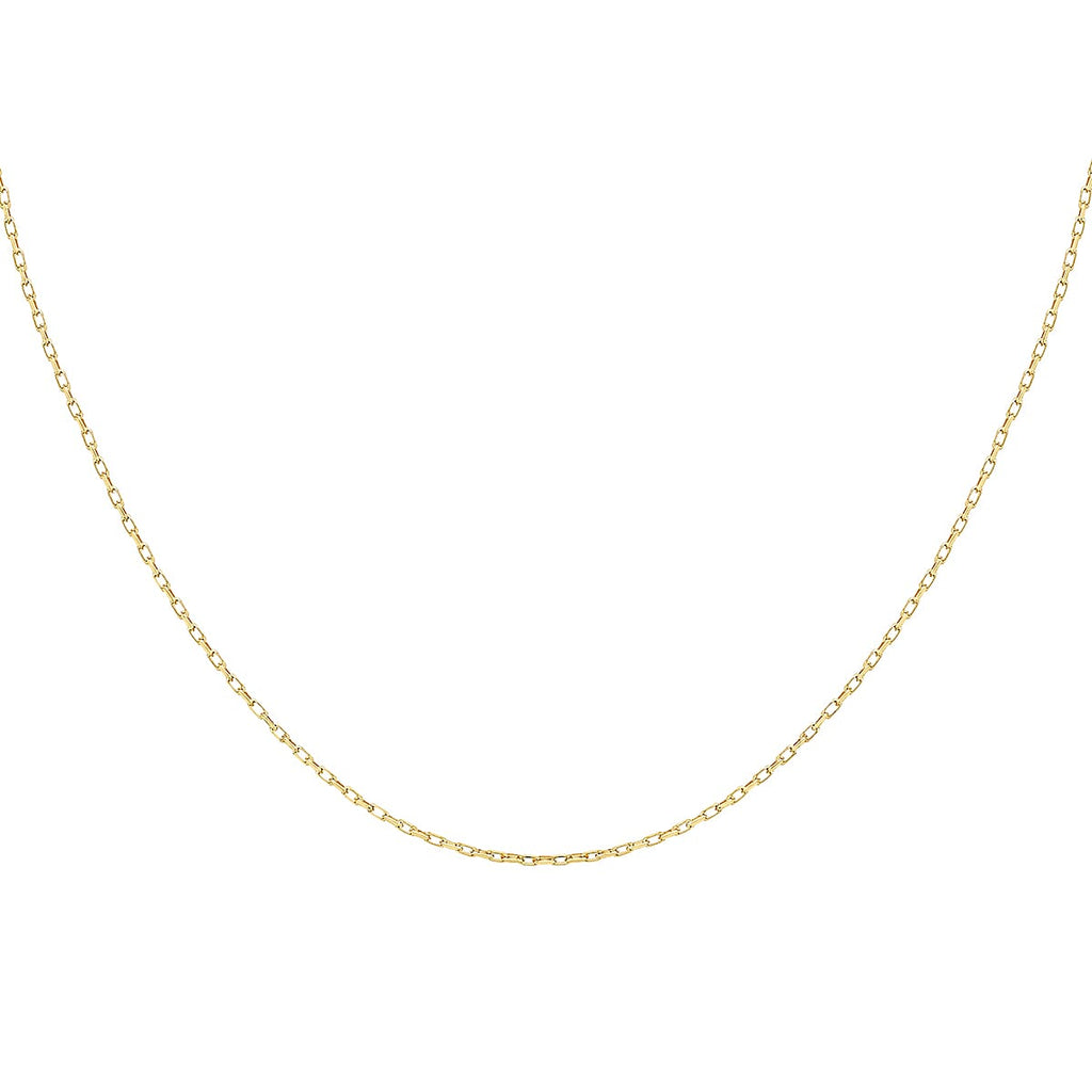 9K Yellow Gold Diamond Cut Belcher Chain 18 Inch