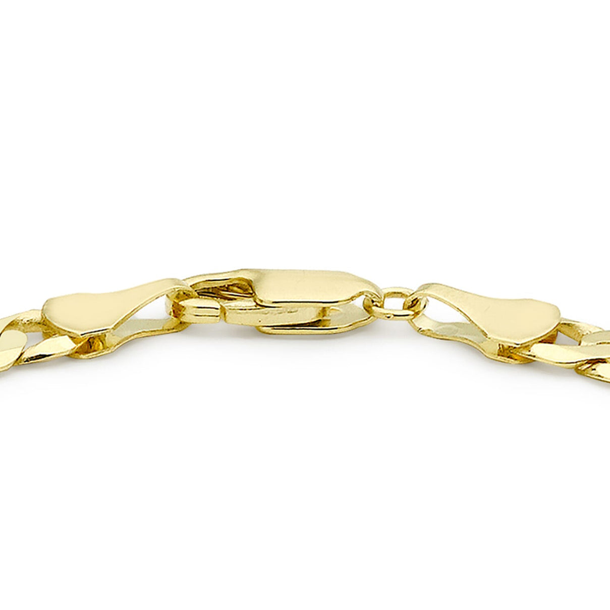 9K Yellow Gold Diamond Cut Curb Bracelet 7.5 Inch 8894664 2