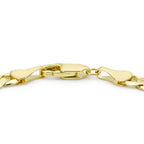 9K Yellow Gold Diamond Cut Curb Bracelet 7.5 Inch