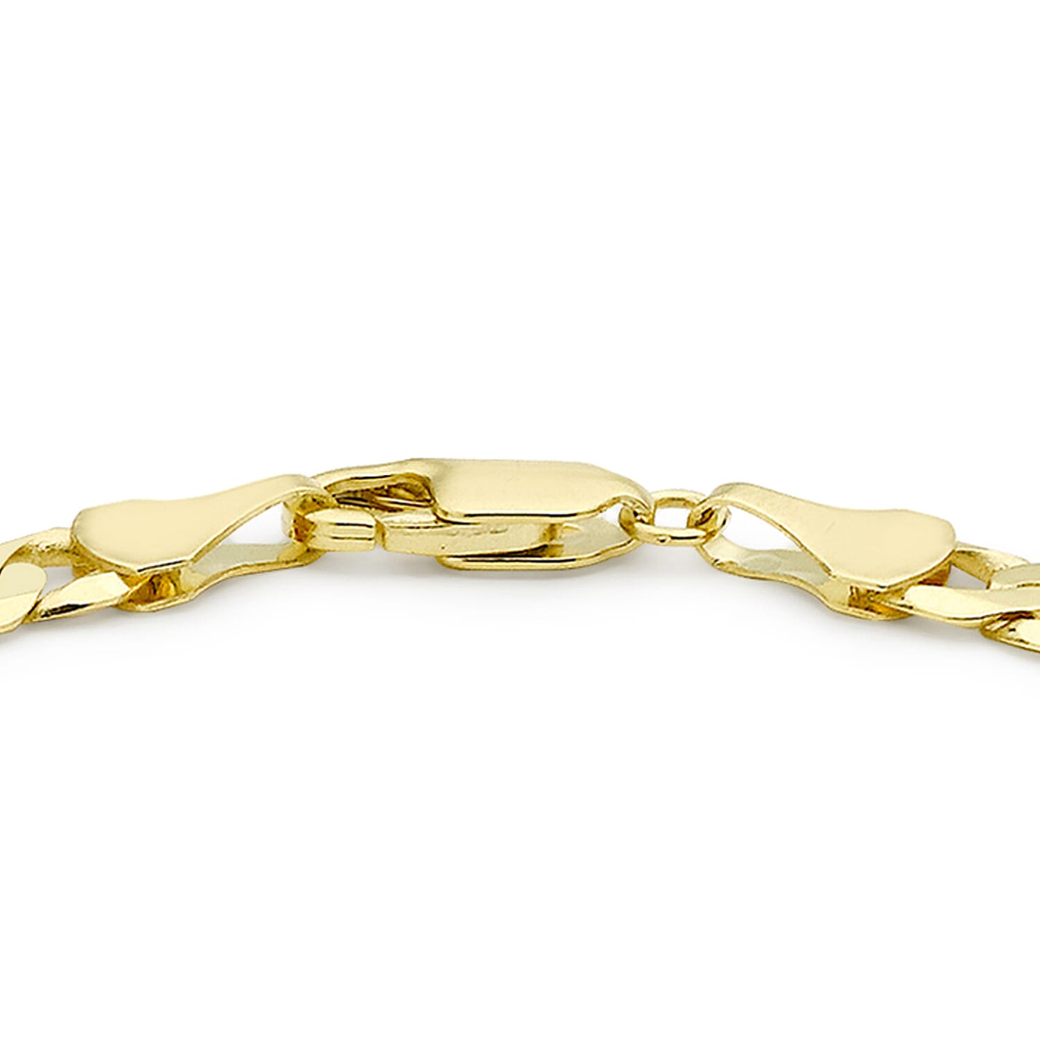 9K Yellow Gold Diamond Cut Curb Bracelet 7.5 Inch 8894664 2