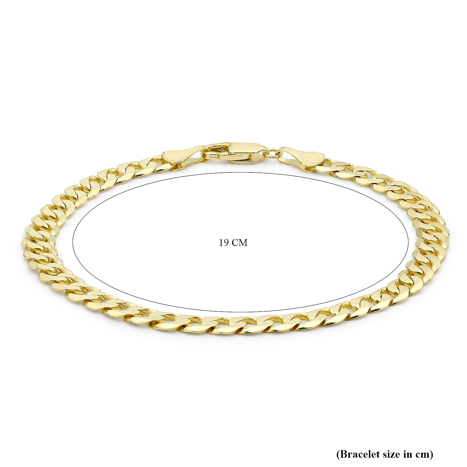9K Yellow Gold Diamond Cut Curb Bracelet 7.5 Inch 8894664 3
