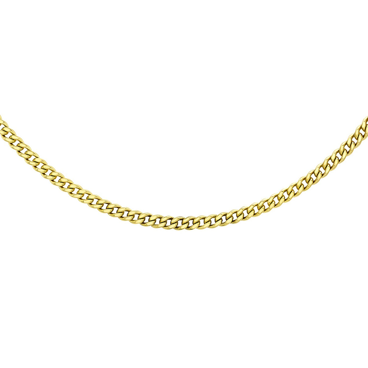 9K Yellow Gold Diamond Cut Curb Chain 16 Inch 7190322 0