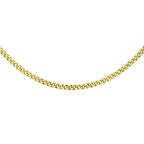 9K Yellow Gold Diamond Cut Curb Chain 16 Inch