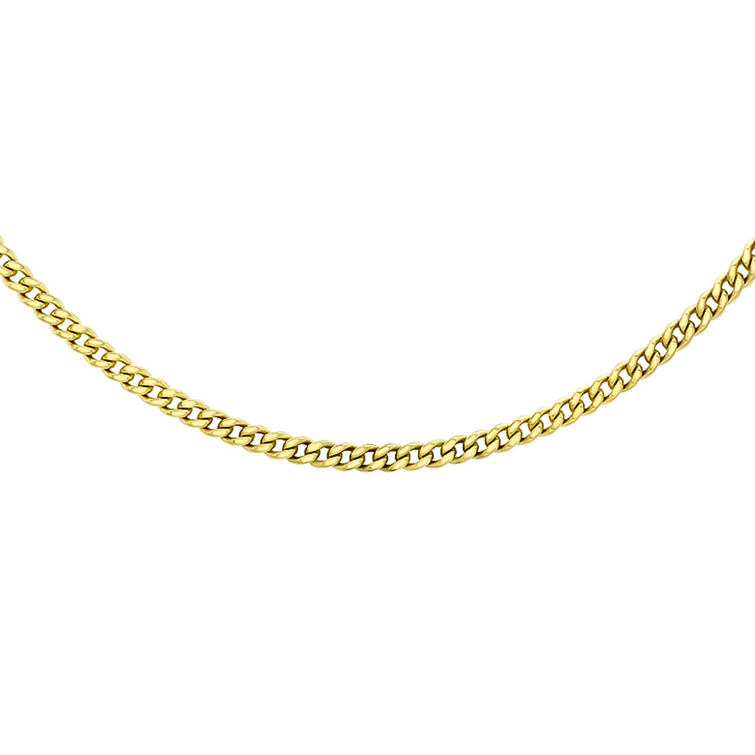 9K Yellow Gold Diamond Cut Curb Chain 16 Inch 7190322 0