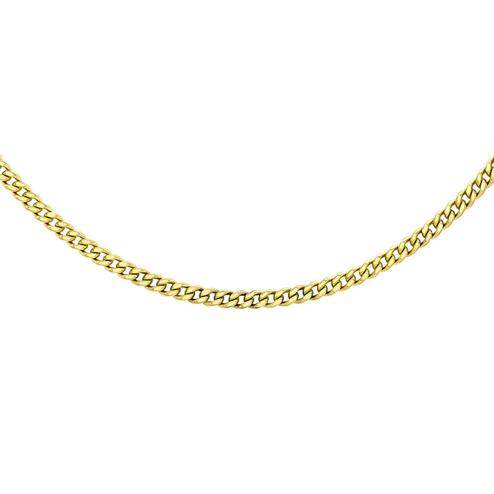 9K Yellow Gold Diamond Cut Curb Chain 16 Inch 7190322 1