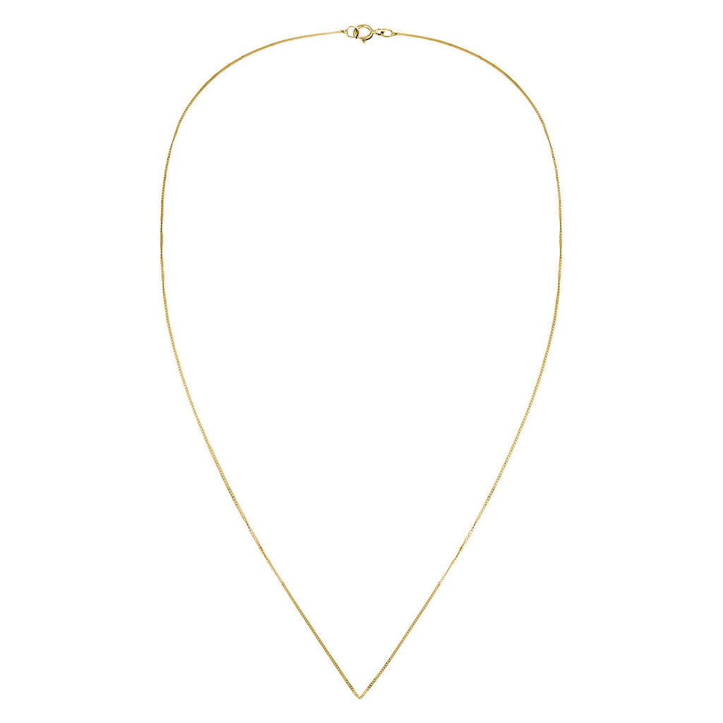 9K Yellow Gold Diamond Cut Curb Chain 16 Inch
