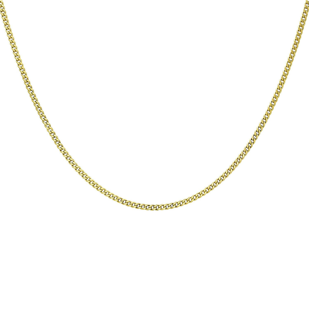 9K Yellow Gold Diamond Cut Curb Chain 16 Inch 7190322 5