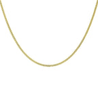 9K Yellow Gold Diamond Cut Curb Chain 16 Inch
