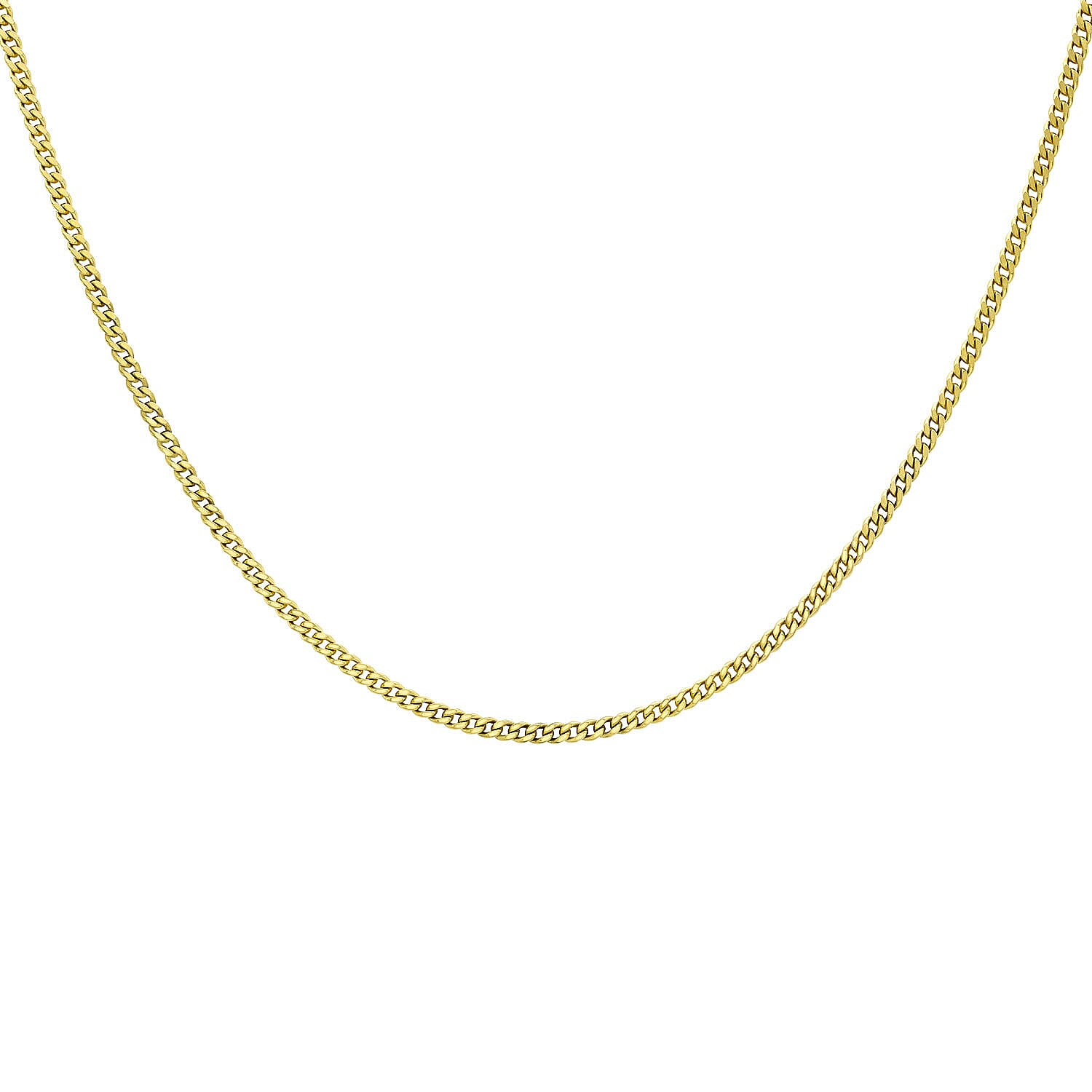 9K Yellow Gold Diamond Cut Curb Chain 16 Inch 7190322 5