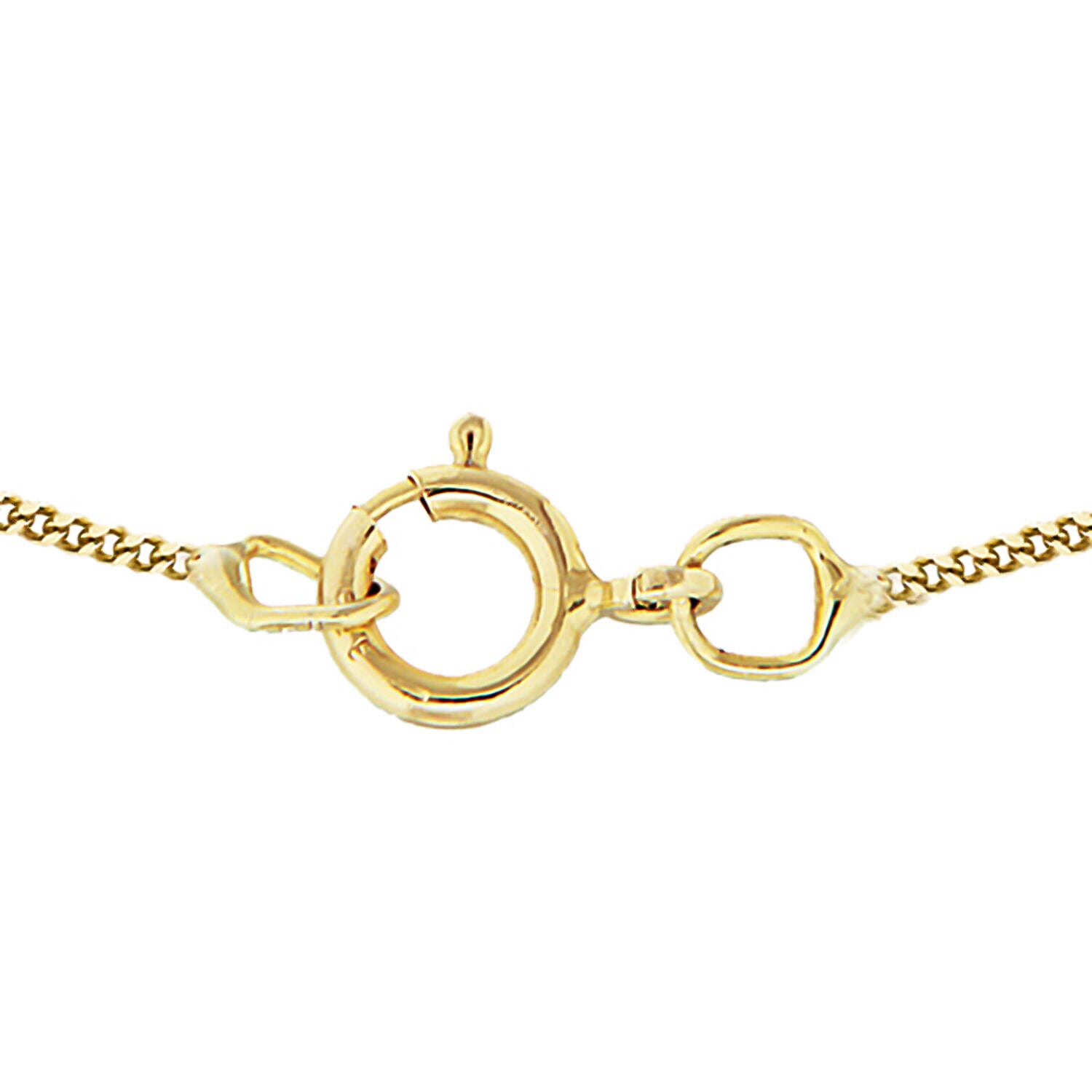 9K Yellow Gold Diamond Cut Curb Chain 16 Inch 7190322 6