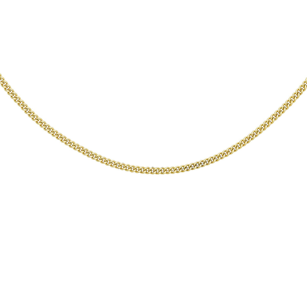 9K Yellow Gold Diamond Cut Curb Chain 16 Inch 7190324 0