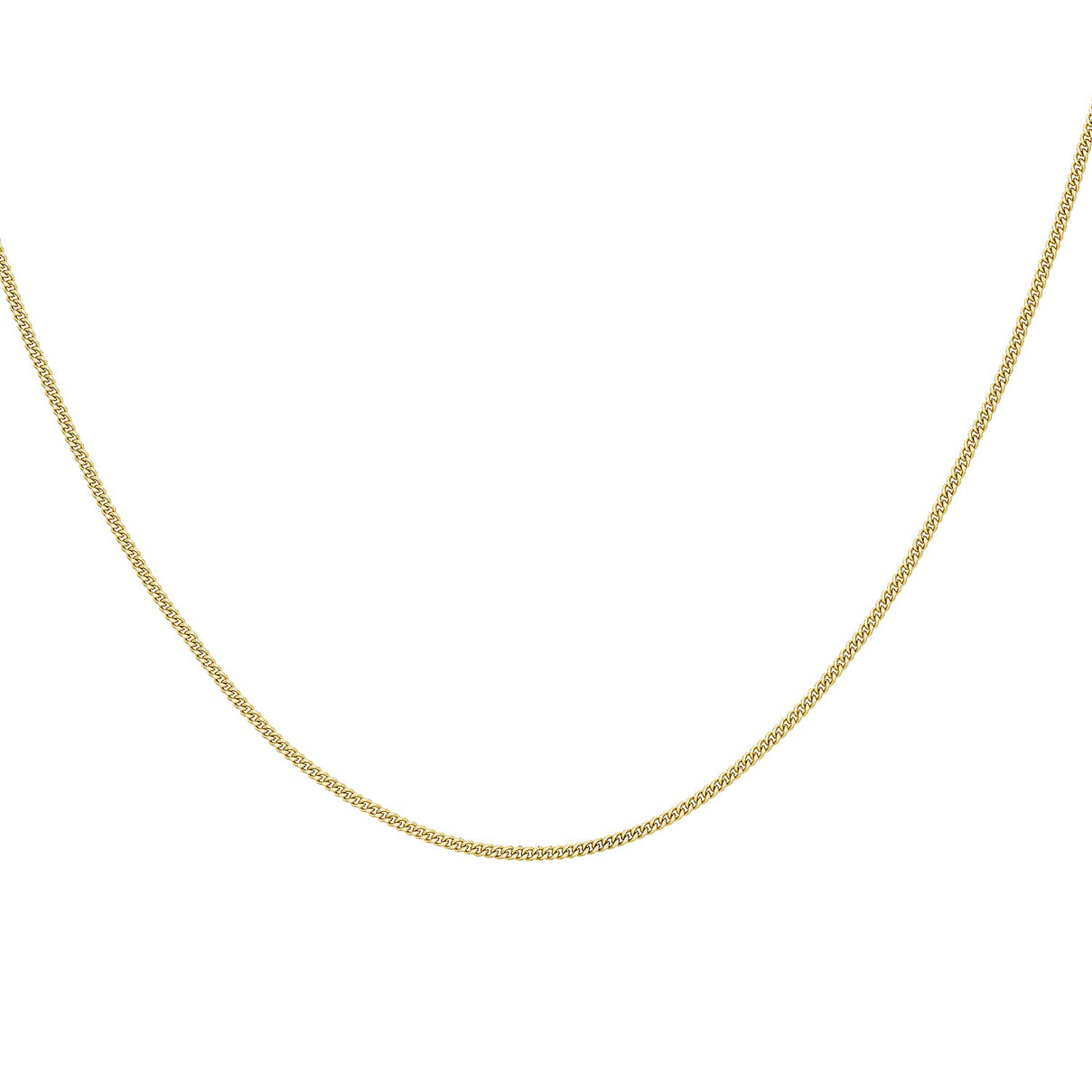9K Yellow Gold Diamond Cut Curb Chain 16 Inch 7190324 3