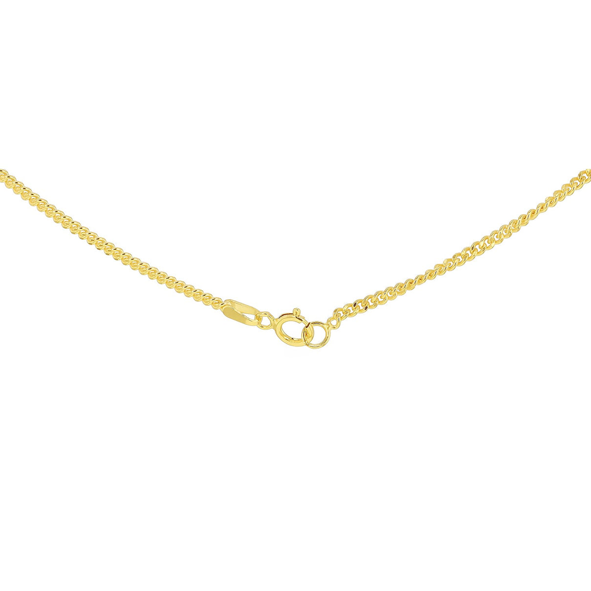 9K Yellow Gold Diamond Cut Curb Chain 16 Inch 7190324 4