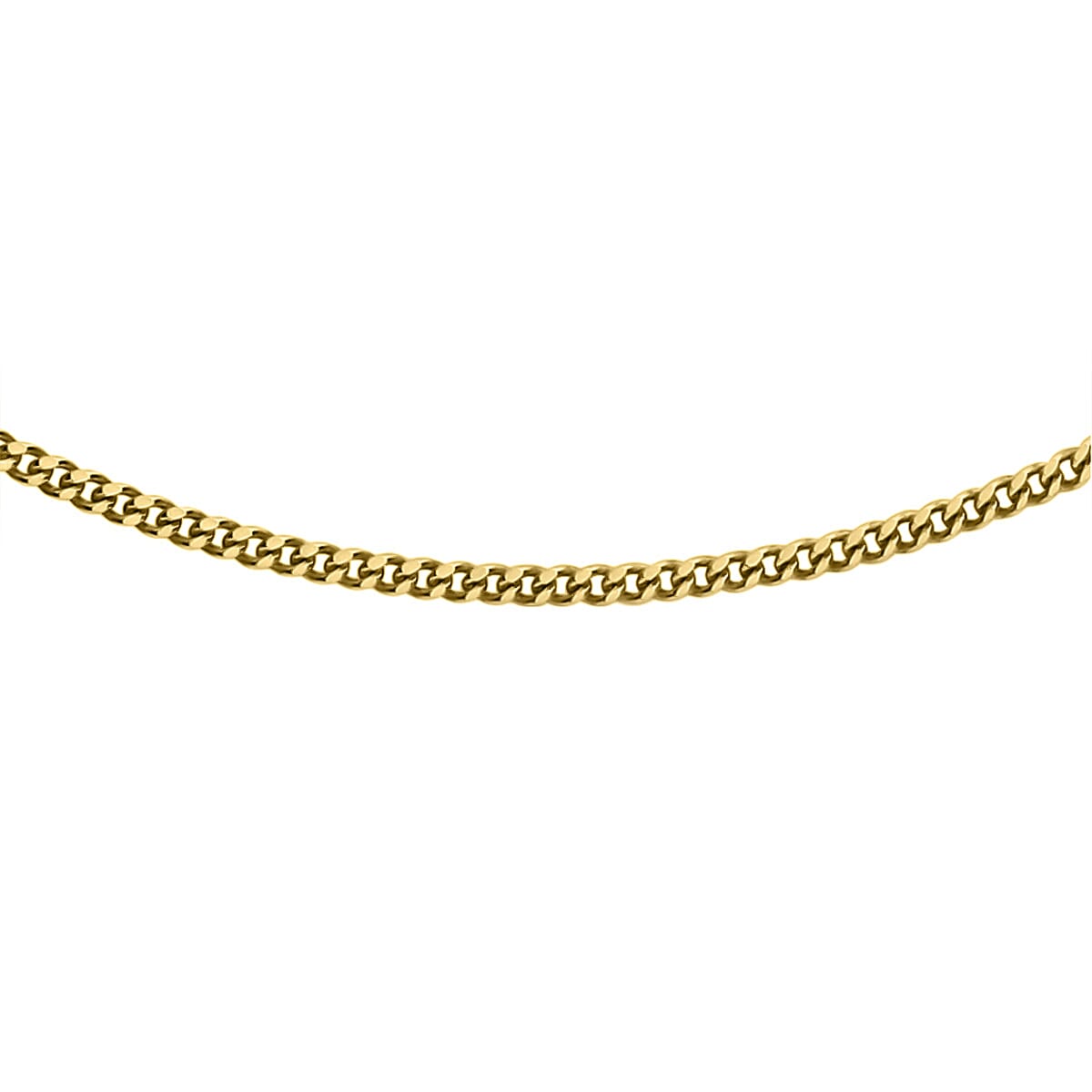9K Yellow Gold Diamond Cut Curb Chain (Size - 18) 7746766 0