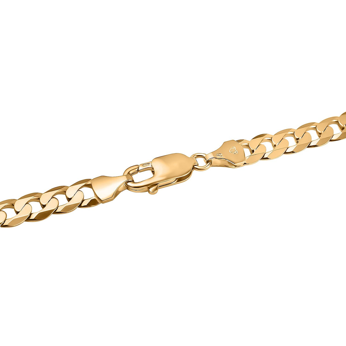One Time Closeout - Limited Edition - 9K Yellow Gold Diamond Cut Solid Curb Necklace (Size - 20), Gold Wt. 33.02 Gms 7601642 3