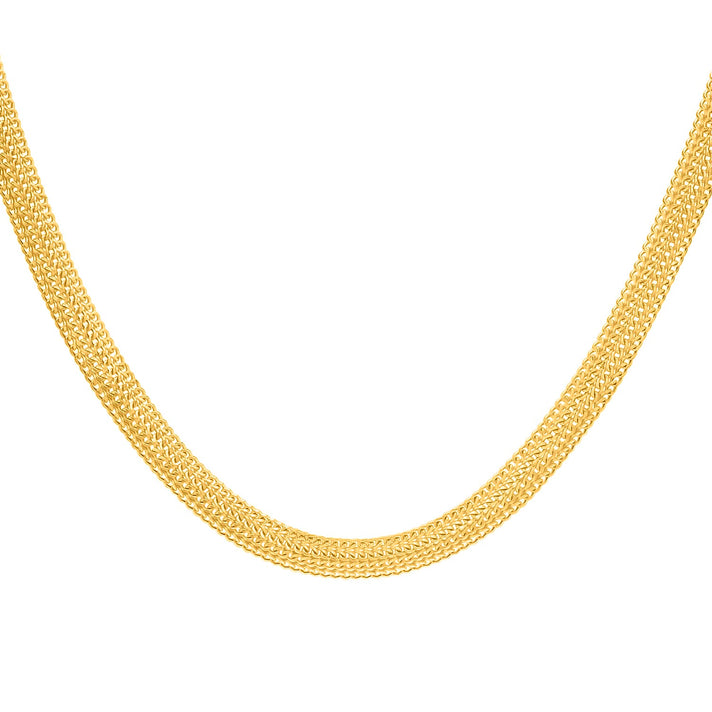 9K Yellow Gold Diamond Cut Domed Curb Chain 18 Inch 8894219 1