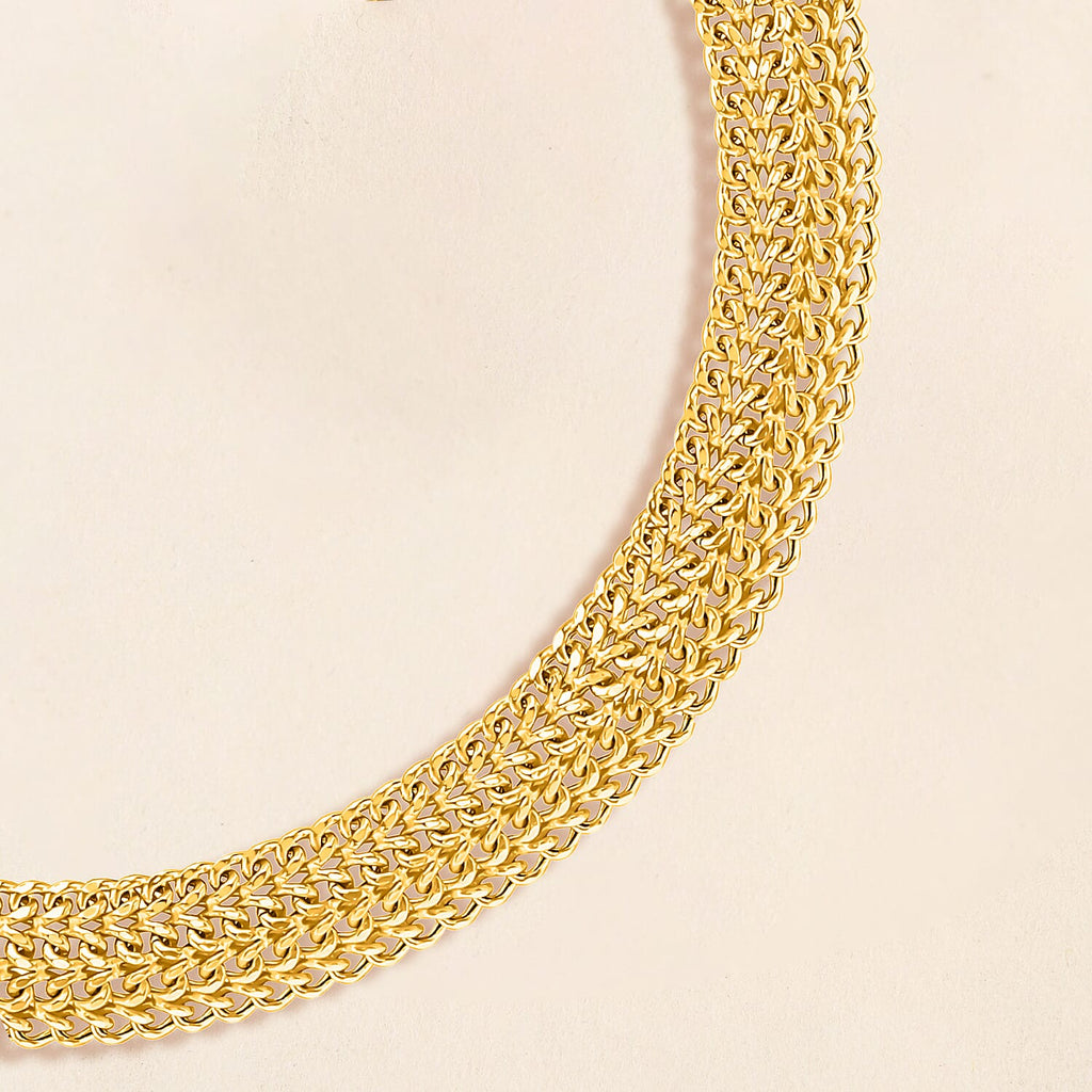 9K Yellow Gold Diamond Cut Domed Curb Chain (Size 18), Gold Wt 6.70 GM