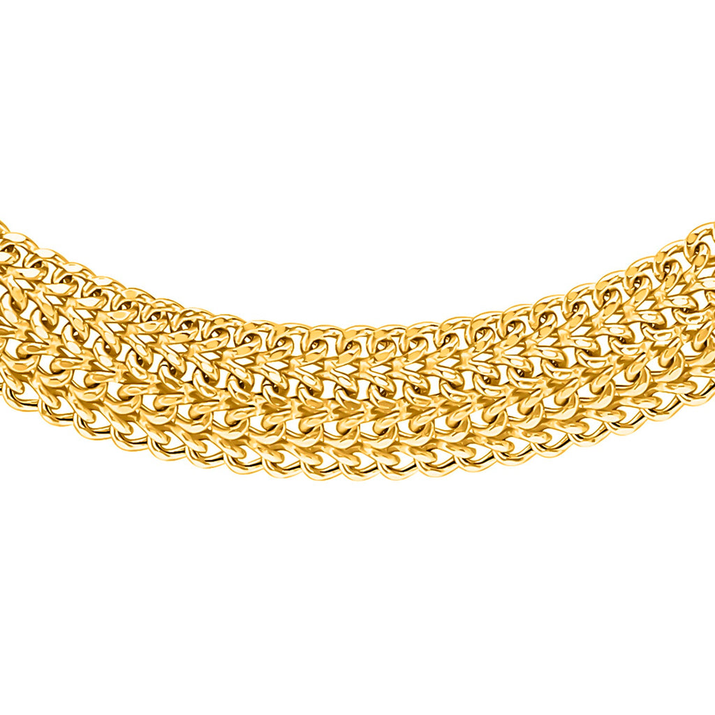 9K Yellow Gold Diamond Cut Domed Curb Chain (Size 18), Gold Wt 6.70 GM