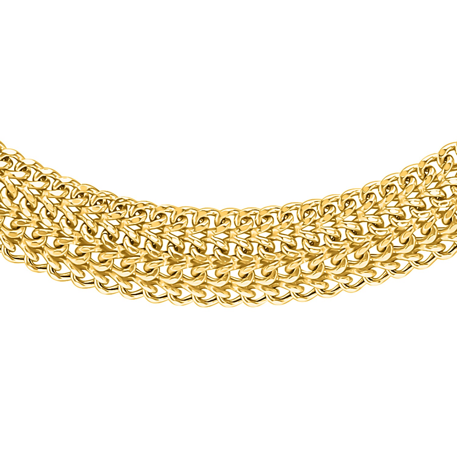 9K Yellow Gold Diamond Cut Domed Curb Chain 18 Inch 8894219 3