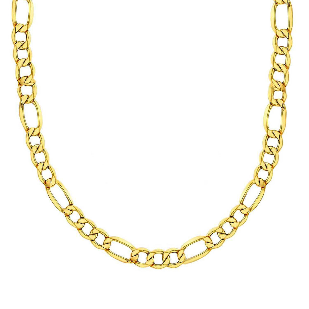 9K Yellow Gold Diamond Cut Figaro Chain 24 Inch, 6.3 grams 6093104 1