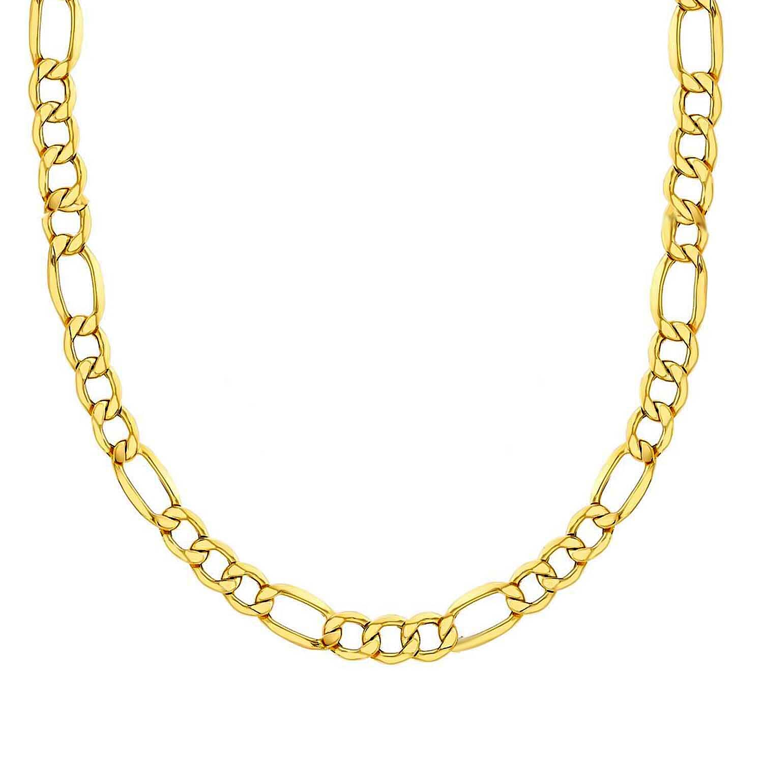 9K Yellow Gold Diamond Cut Figaro Chain 24 Inch, 6.3 grams 6093104 1