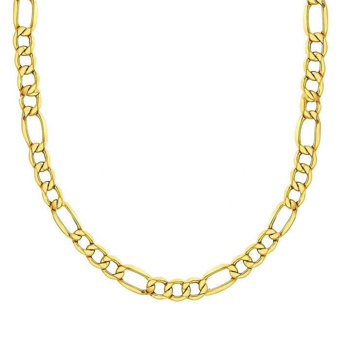9K Yellow Gold Diamond Cut Figaro Chain 24 Inch, 6.3 grams 6093104 2