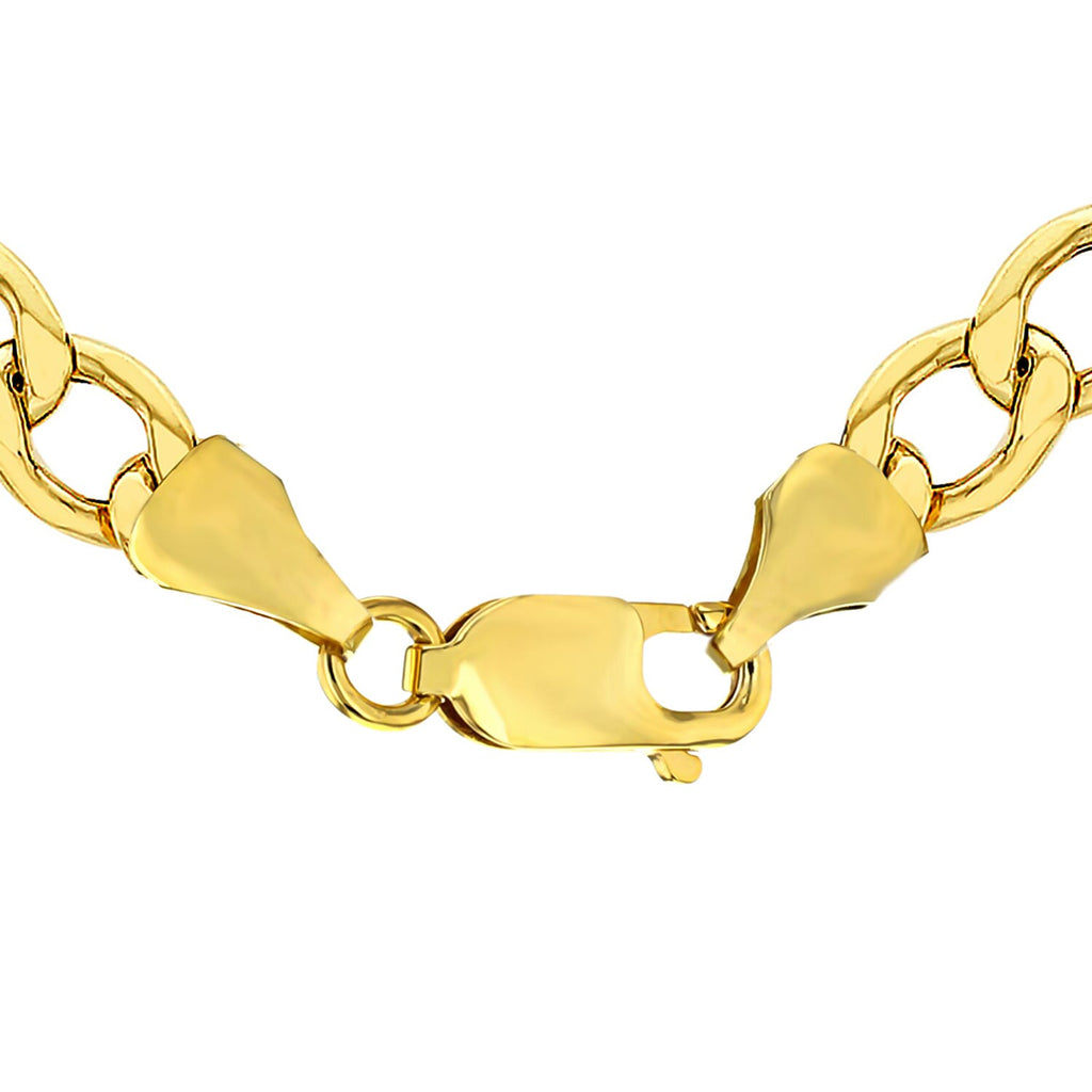 9K Yellow Gold Diamond Cut Figaro Chain 24 Inch, 6.3 grams