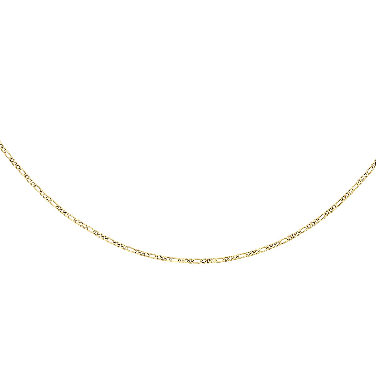 9K Yellow Gold Diamond Cut Figaro Chain 24 Inch 7192221 2