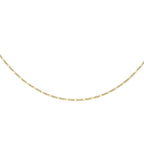 9K Yellow Gold Diamond Cut Figaro Chain 24 Inch