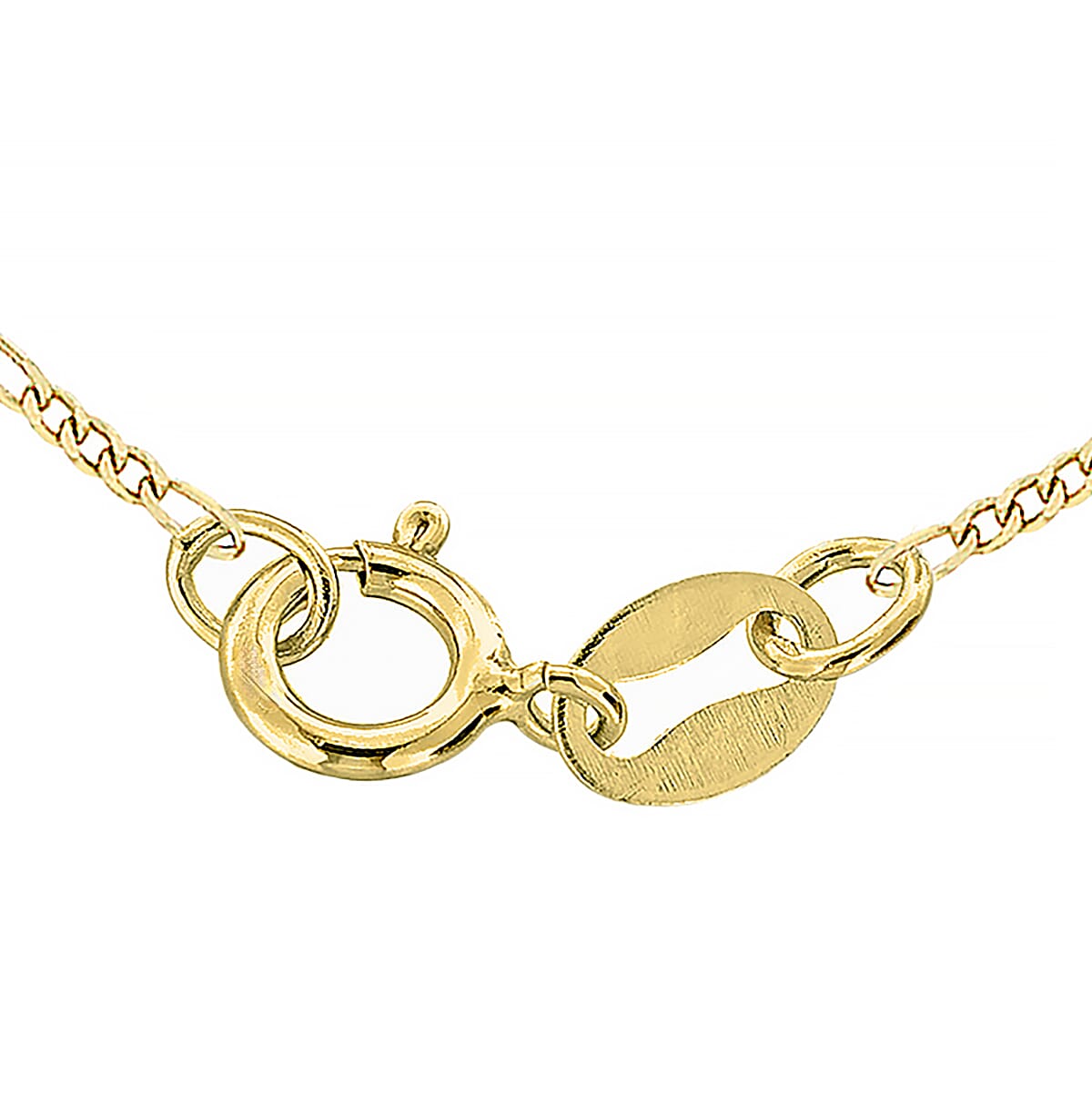 9K Yellow Gold Diamond Cut Figaro Chain 24 Inch 7192221 3