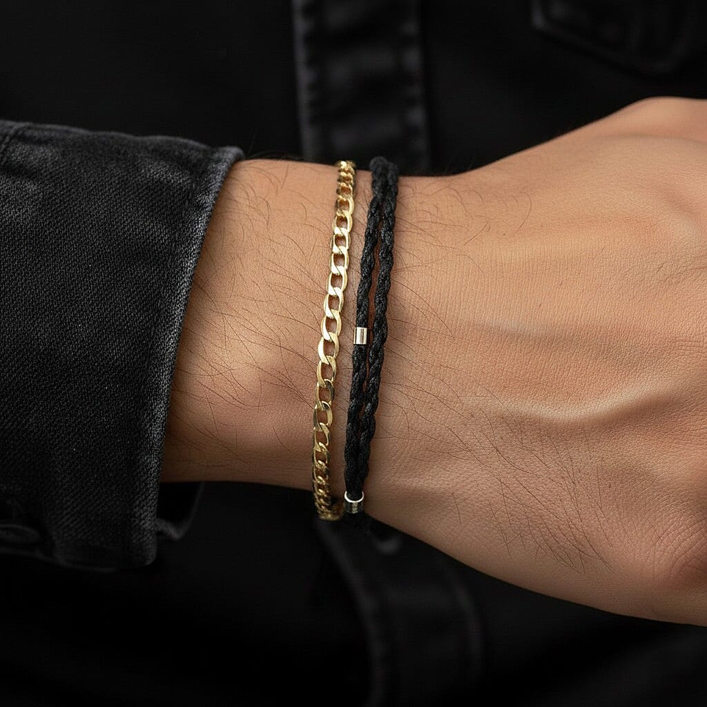 9K Yellow Gold Diamond Cut Flat Curb Bracelet 7 Inch 7078116 5