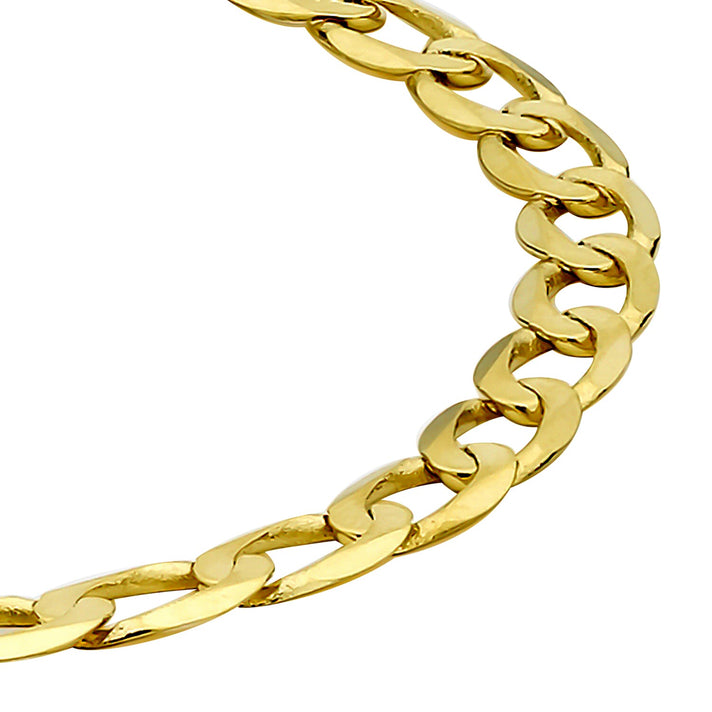 9K Yellow Gold Diamond Cut Flat Curb Bracelet 8 Inch 4.4 grams 6093118 2