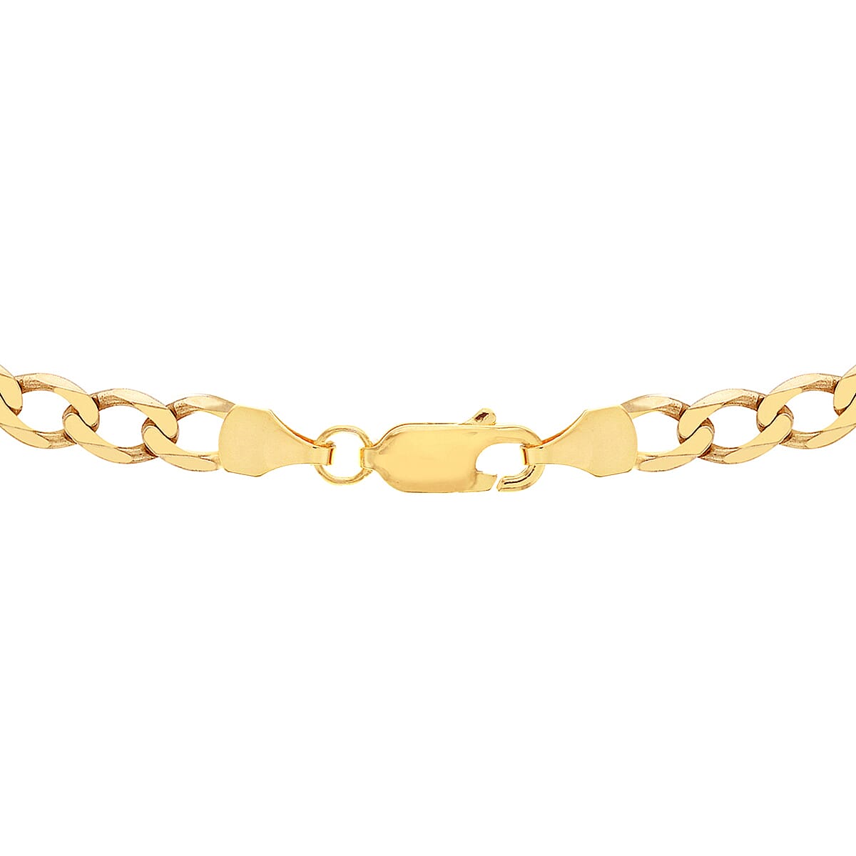 9K Yellow Gold Diamond Cut Flat Curb Chain 22 Inch 7190356 3