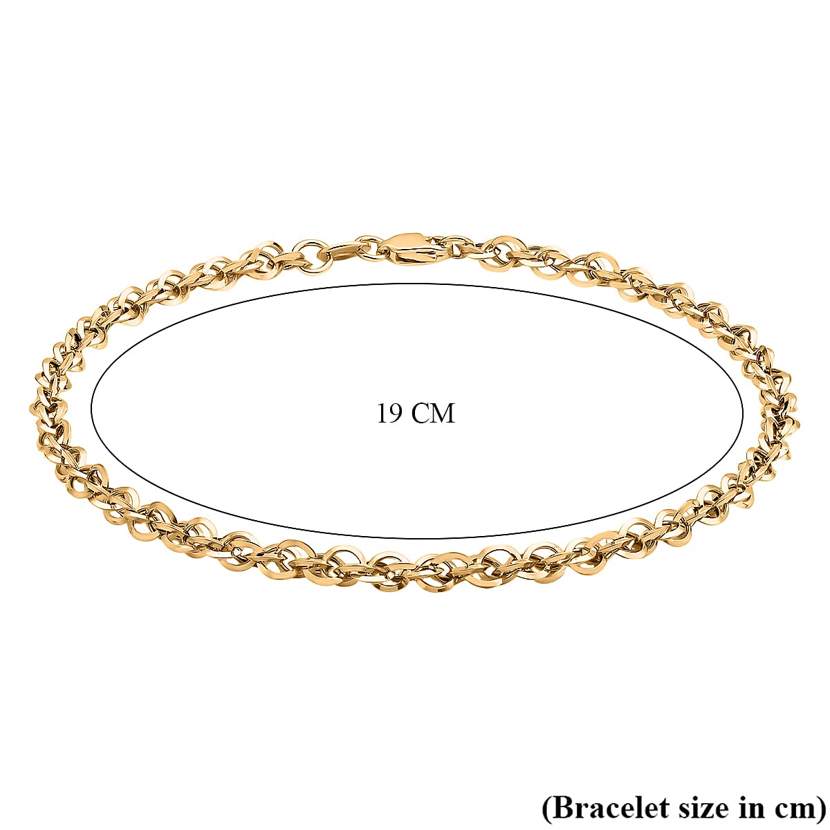 9K Yellow Gold Diamond Cut Prince of Wales Bracelet 7.5 Inch 8894677 3