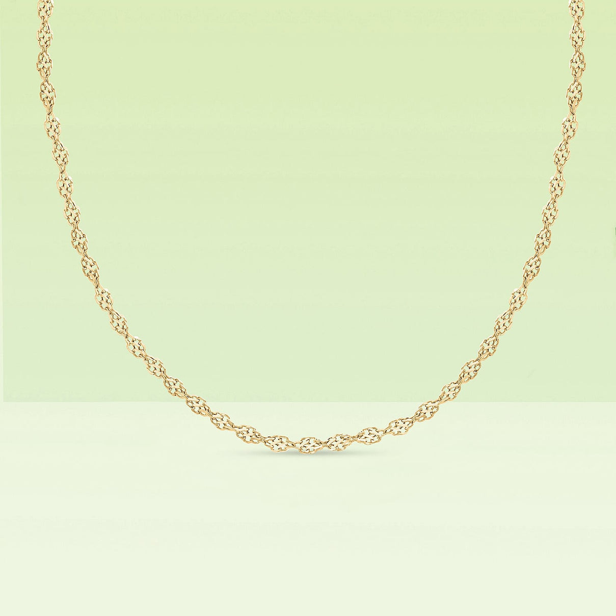 9K Yellow Gold Diamond Cut Rope Necklace 20 Inch 7192233 2