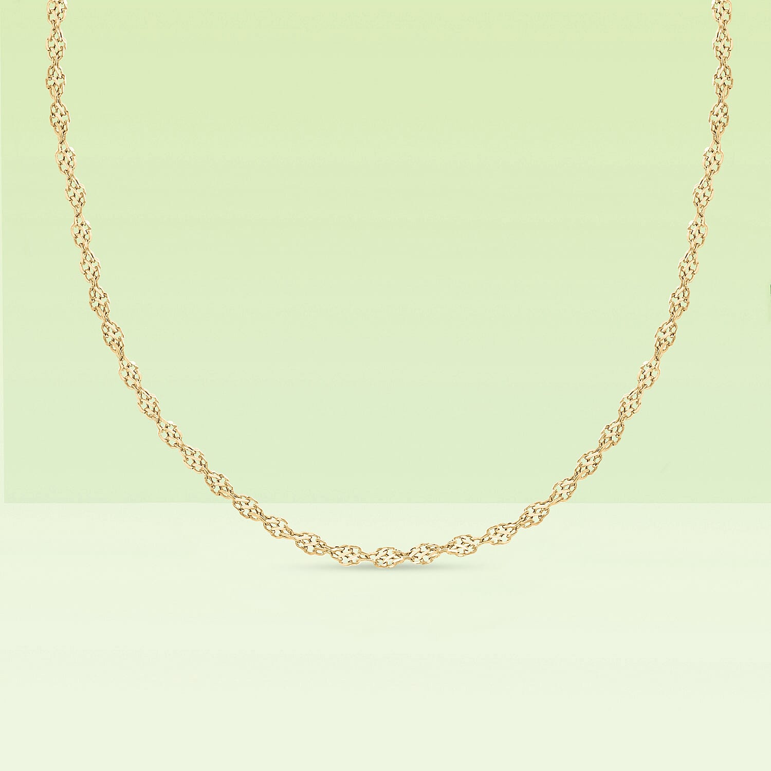 9K Yellow Gold Diamond Cut Rope Necklace 20 Inch 7192233 2