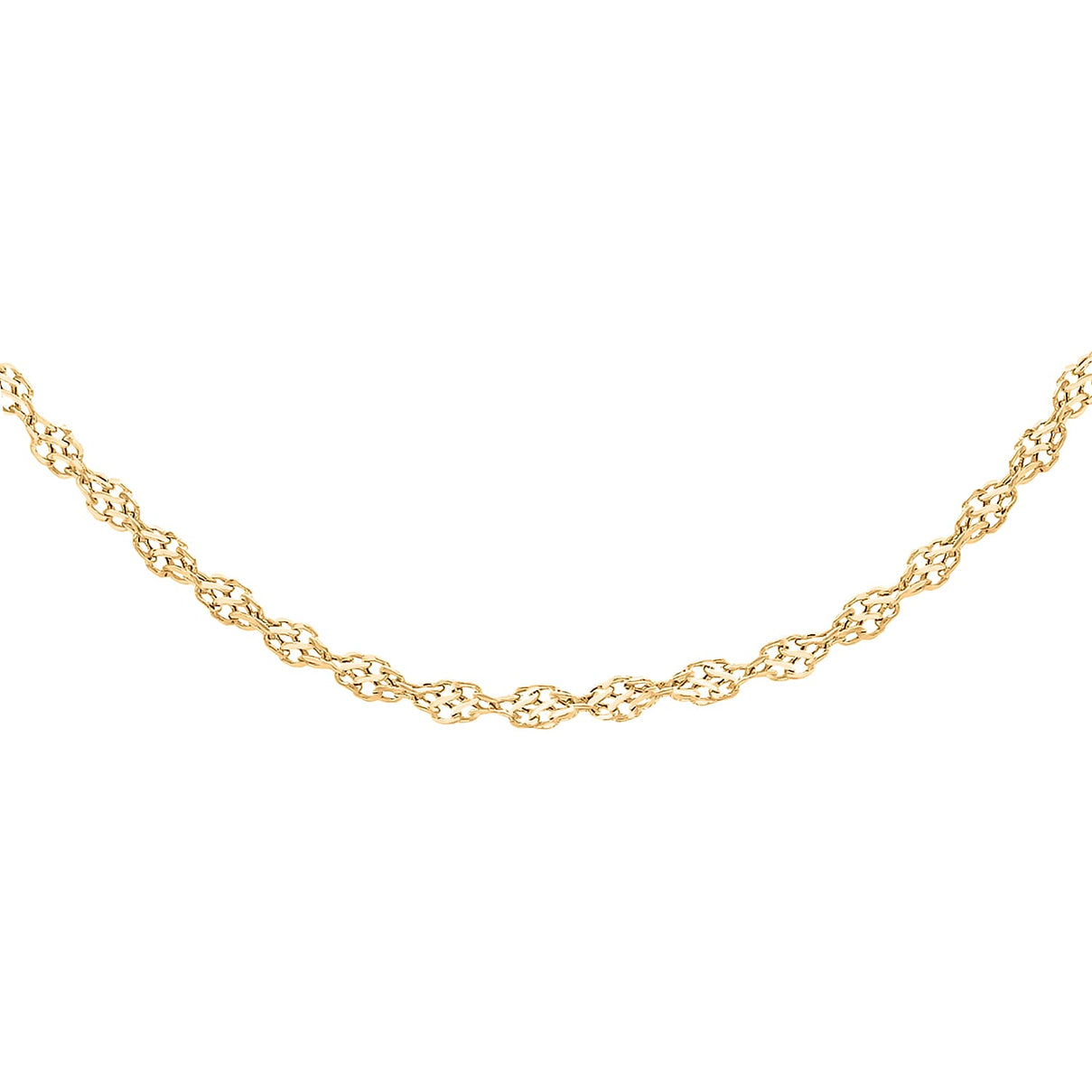 9K Yellow Gold Diamond Cut Rope Necklace 20 Inch 7192233 3