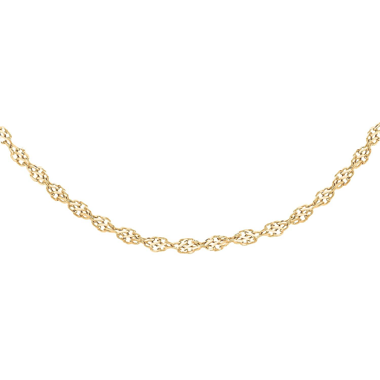 9K Yellow Gold Diamond Cut Rope Necklace 20 Inch 7192233 3