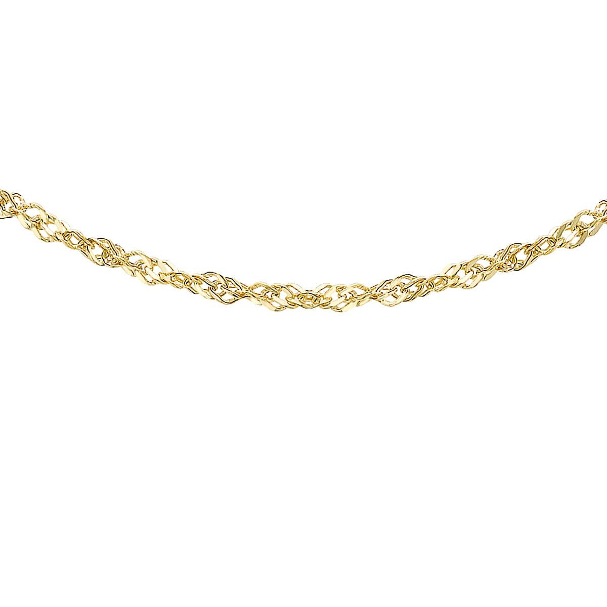 9K Yellow Gold Diamond Cut Twist Curb Chain 16 Inch 0.98 grams 7488706 5