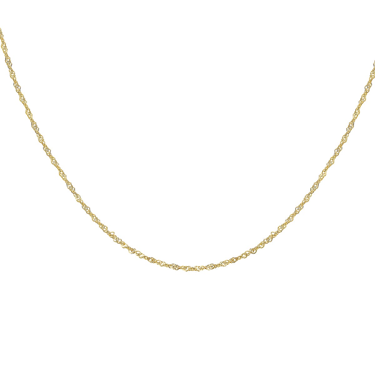 9K Yellow Gold Diamond Cut Twist Curb Chain 16 Inch 0.98 grams 7488706 7