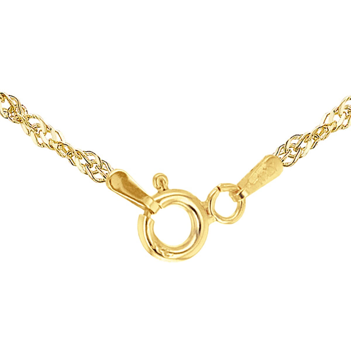 9K Yellow Gold Diamond Cut Twist Curb Chain 16 Inch 0.98 grams 7488706 8
