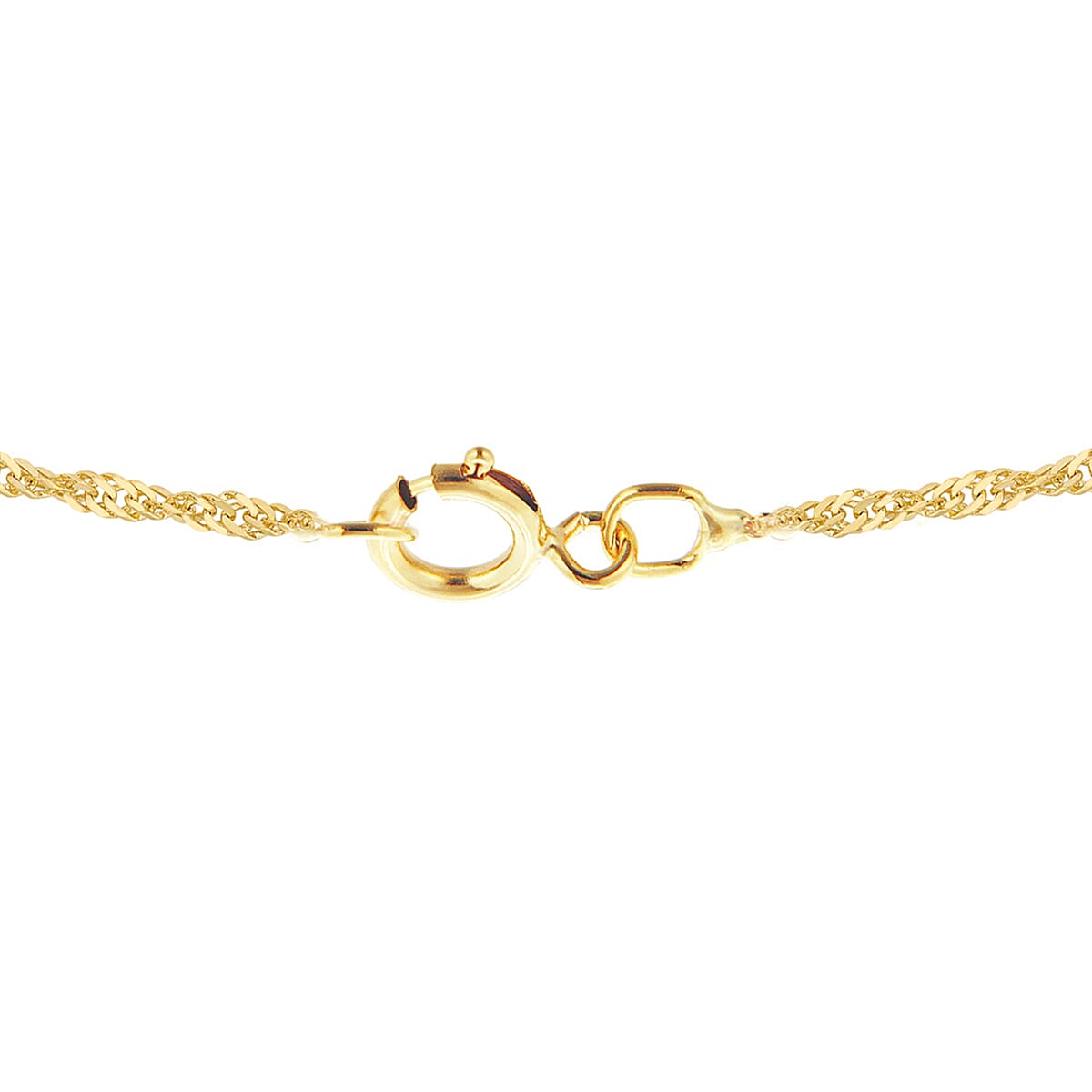 9K Yellow Gold Diamond Cut Twist Curb Chain 16 Inch 7190370 4