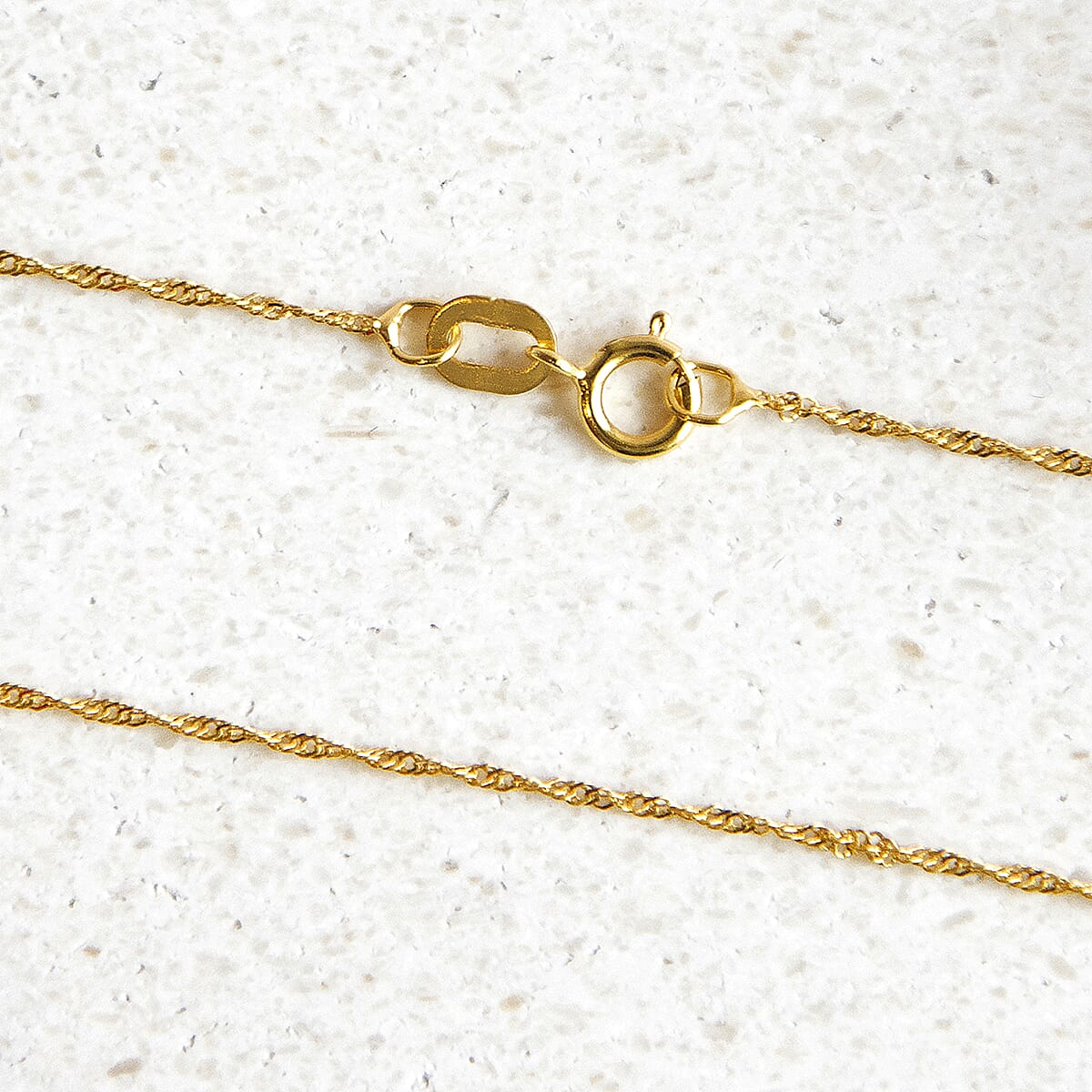 9K Yellow Gold Diamond Cut Twist Curb Chain 16 Inch 7190370 5