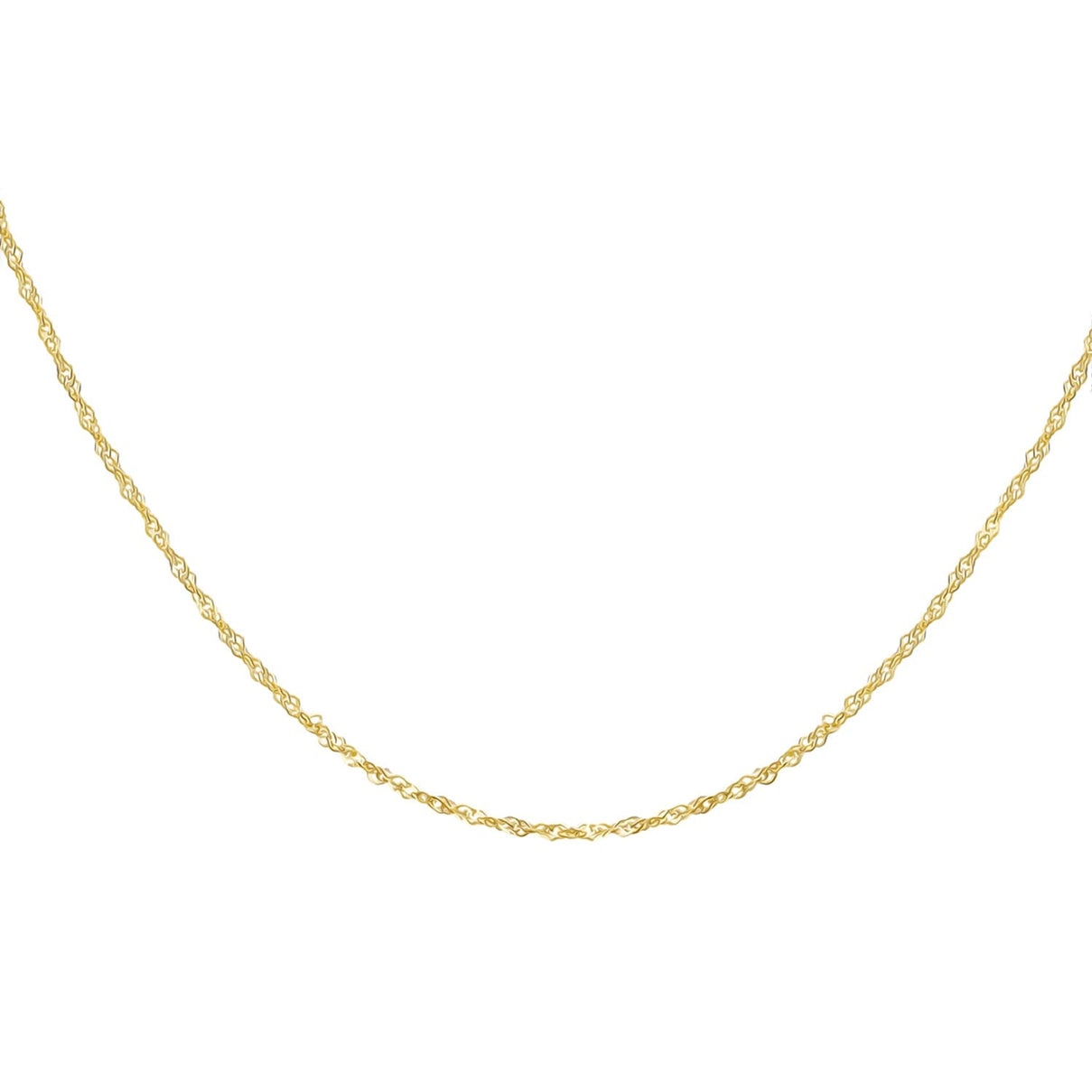 9K Yellow Gold Diamond Cut Twist Curb Chain 20 Inch 1.2 grams 6093083 1