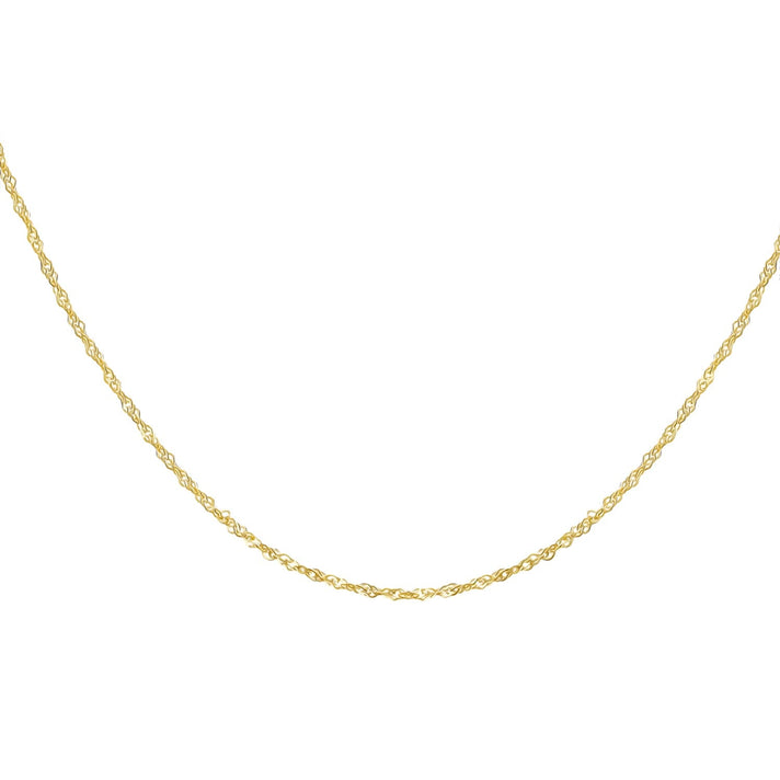 9K Yellow Gold Diamond Cut Twist Curb Chain 20 Inch 1.2 grams 6093083 2