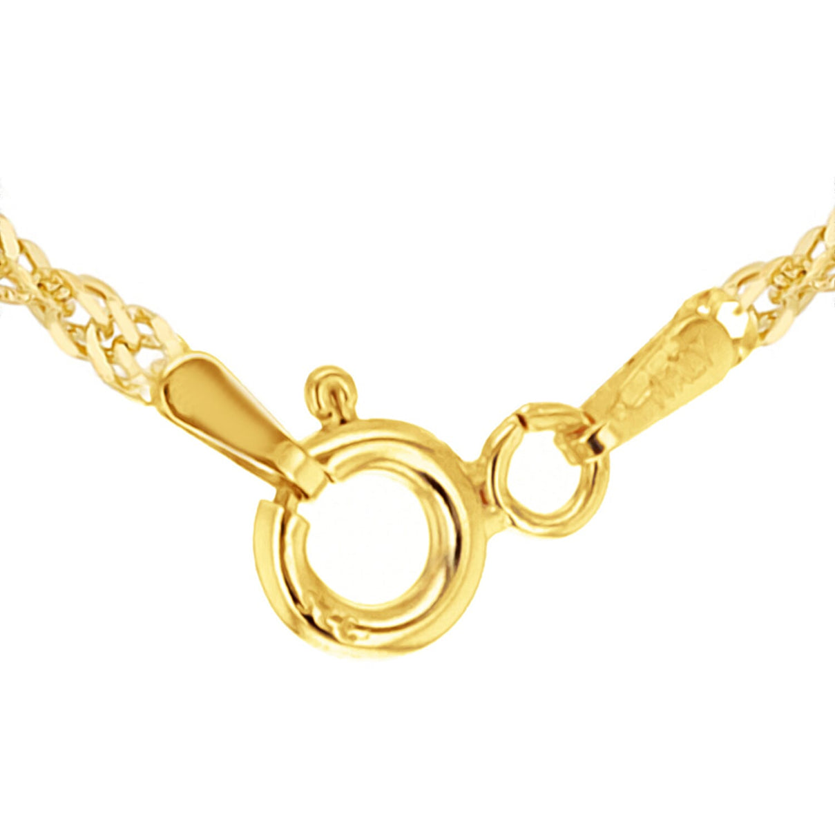 9K Yellow Gold Diamond Cut Twist Curb Chain 20 Inch 1.2 grams 6093083 2
